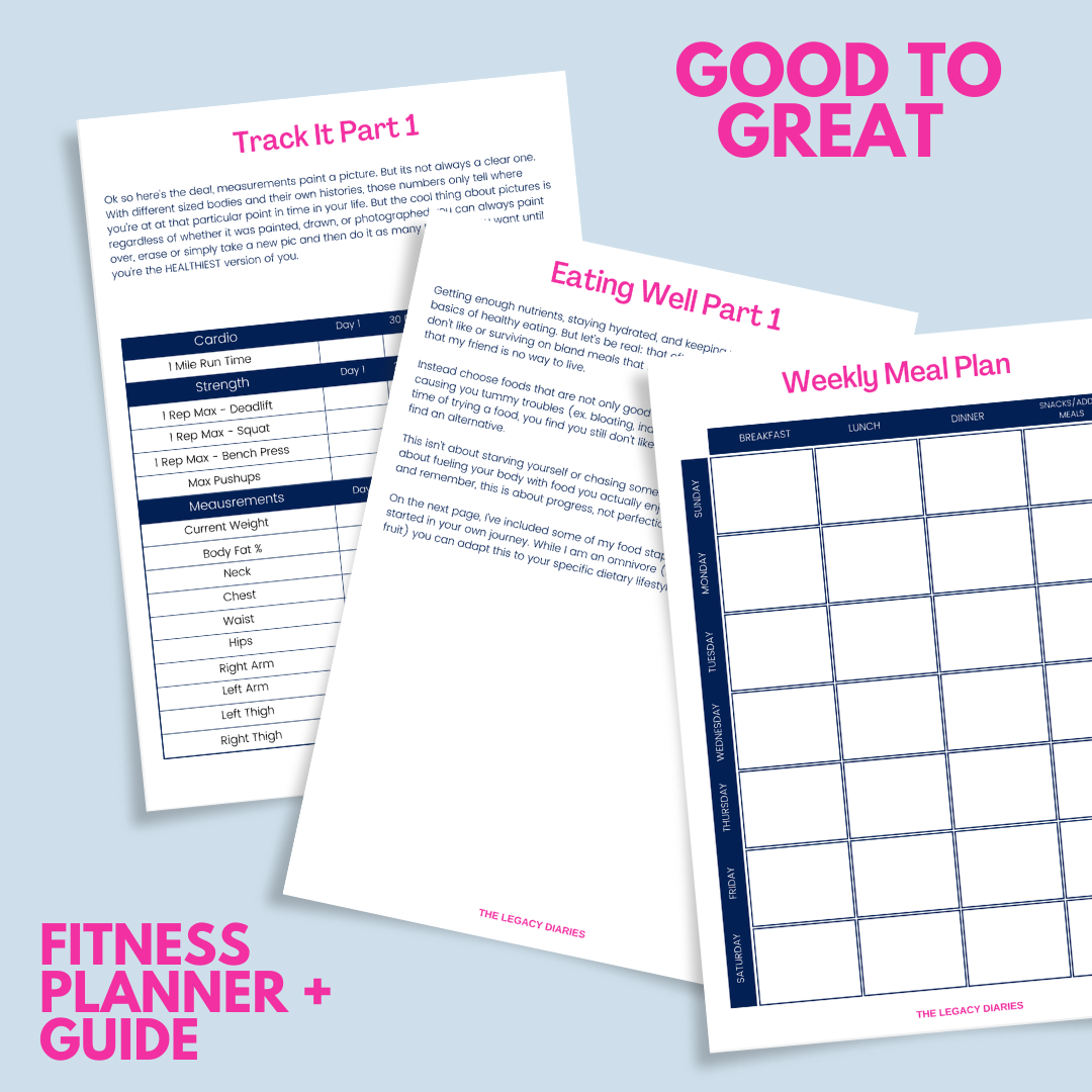 Good to Great Fitness Planner + Guide