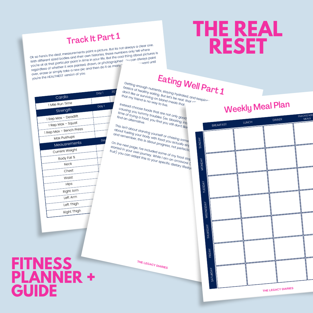 Printables | The Real Reset Guided Fitness Planner