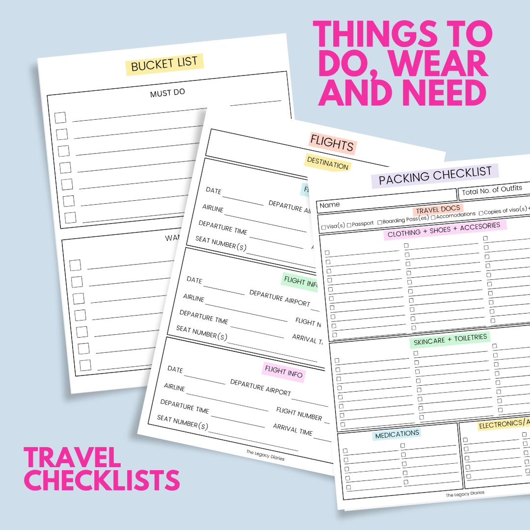 Printables | Travel Prep Checklist